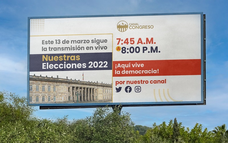 Bajo el slogan Nuestras Elecciones 2022, por primera vez en la historia del Canal Congreso, se transmitirá en directo desde las 7:45 am y hasta que se conozcan resultados, la jornada de votación de este domingo 13 de marzo.
