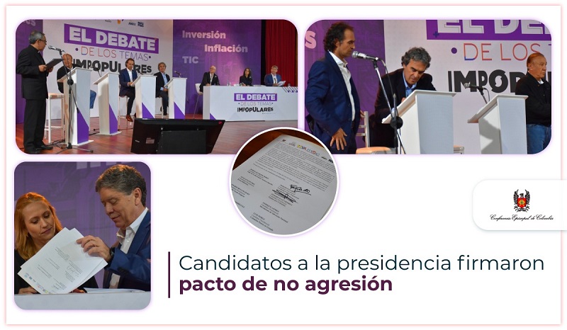 El arzobispo de Bogotá, Primado de Colombia y presidente de la Conferencia Episcopal, Monseñor Luis José Rueda, logró sensibilizar a candidatos a la presidencia con el objeto de lograr una “política pacífica, incluyente y sin discriminación” para que aspirantes a la jefatura de Estado, equipos políticos, medios de comunicación y la ciudadanía, se concienticen de la urgente e importante necesidad de desplegar acciones políticas “basadas en la verdad, en el reconocimiento y respeto por el opositor”, para el buen desarrollo y conclusión del proceso electoral. 
