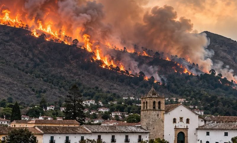 Las montañas de Villa de Leyva, arden por más de 24 horas 