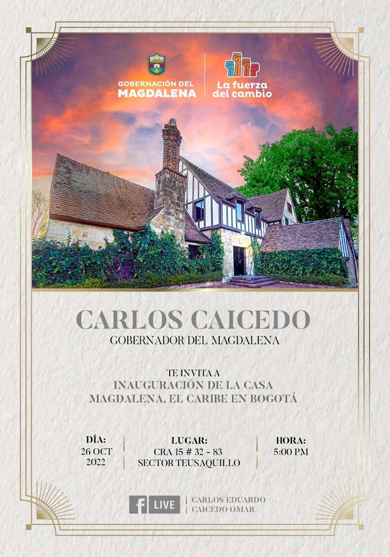 Con la presencia del gobernador del departamento del Magdalena, Carlos Caicedo, los magdalenenses y la colonia caribe, tendrán otro espacio para la cultura, la política, la tertulia y el vallenato en la fría capital de la república. ¡Nos Vemos Allá!