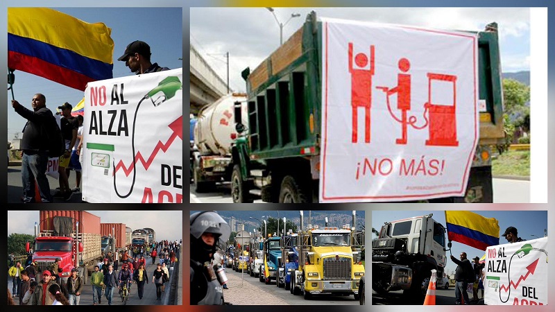 El alza del Acpm decretado por el Gobierno Nacional, fue el explosivo para que los transportadores, bloquearan las vías, principalmente en las intermunicipales, ocasionando un caos no solo de la movilidad, sino en el abastecimiento de productos que está llevando a una crisis económica, riesgo en la salud pública e inseguridad alimentaria.