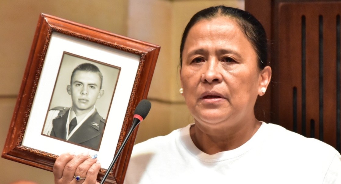 Las víctimas del conflicto reunidas en el Salón Elíptico del Capitolio Nacional.