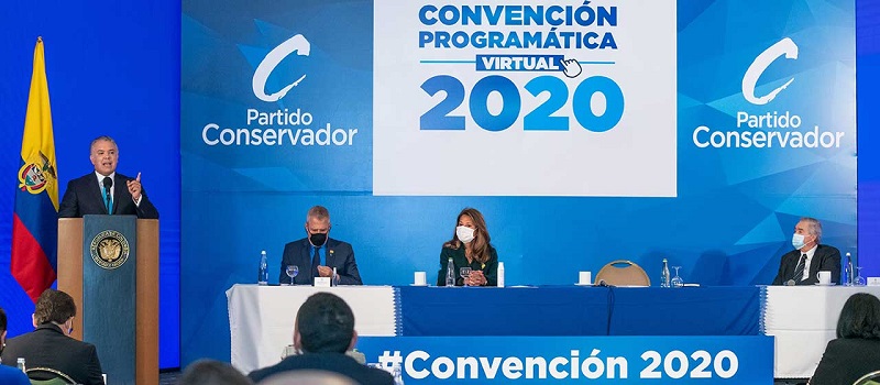 Al concluir su convención programática, el Partido Conservador hizo un llamado a liderar un gran entendimiento nacional donde estén presentes los distintos sectores políticos, gremios, academia, asociaciones y minorías étnicas, con el objeto de llegar a un acuerdo sobre lo fundamental que sirva de carta de navegación para los colombianos en la tercera década del siglo XXI.