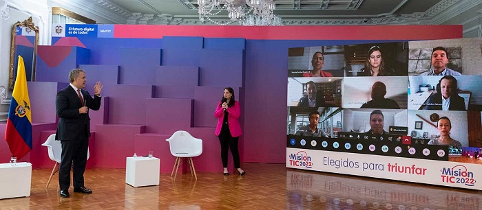Al intervenir en el acto de lanzamiento de la estrategia ‘Misión TIC 2022’, el presidente de Colombia Iván Duque Márquez, dijo que dicho programa potencializa la llegada de inversión extranjera.