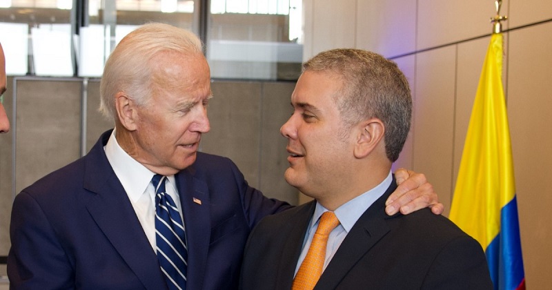 El jefe de estado colombiano Iván Duque Márquez felicitó al candidato Joe Biden por haber sido electo como presidente electo de los estados Unidos de América y dijo que “Trabajaremos juntos” para asacar adelante la agenda bilateral de ambas naciones.