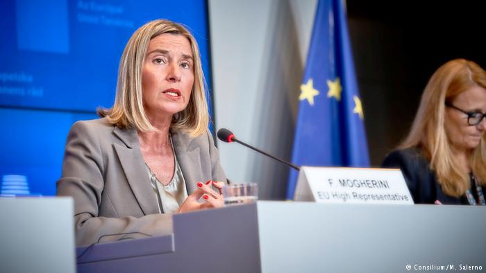 La Alta Representante de la Unión Europea (UE) para la Política Exterior, Federica Mogherini, manifestó su "solidaridad" con el Presidente de la Asamblea Nacional de Venezuela (AN, Parlamento), Juan Guaidó, por su breve detención temporal del domingo, por la policía política del Régimen de Maduro. 
