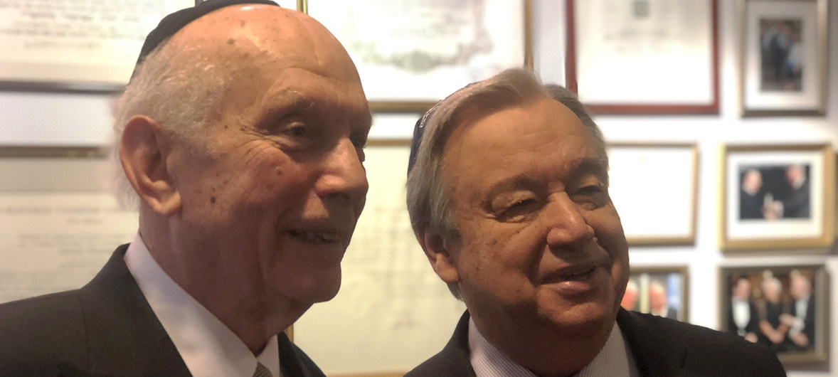 El mundo observa un aumento alarmante de múltiples manifestaciones de odio y de la intolerancia.  António Guterres acudió a la ceremonia por motivo del Día de Conmemoración en Memoria de las Víctimas del Holocausto, celebrado cada 27 de enero, fecha de la liberación por el Ejército Rojo del campo de concentración de Auschwitz-Birkenau en 1945.