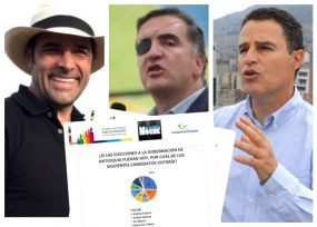 La carrera política por alcanzar la Gobernación de Antioquia, se convirtió en un mano a  mano por parte de los candidatos, donde se destaca que el aspirante del Centro Democrático, Andrés Guerra, lleva las de ganar según la encuesta elaborada por la firma William Acero Arango.