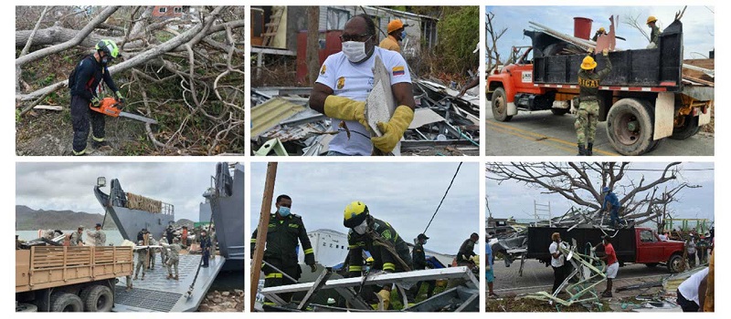 La Unidad Nacional para la Gestión del Riesgo de Desastres (UNGRD) indicó que las labores de limpieza, remoción de escombros y residuos ha sido clave para la recuperación de Providencia.